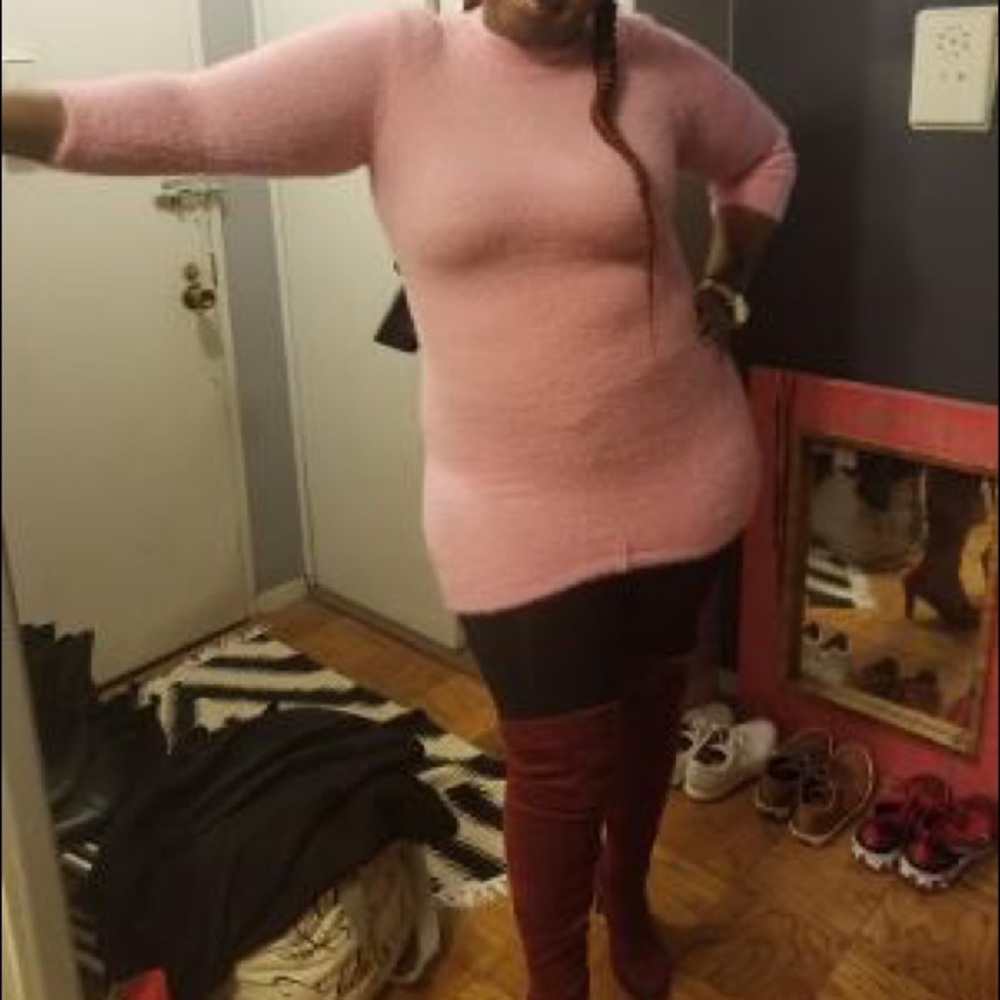 Long sleeve pink fashion nova mini dress